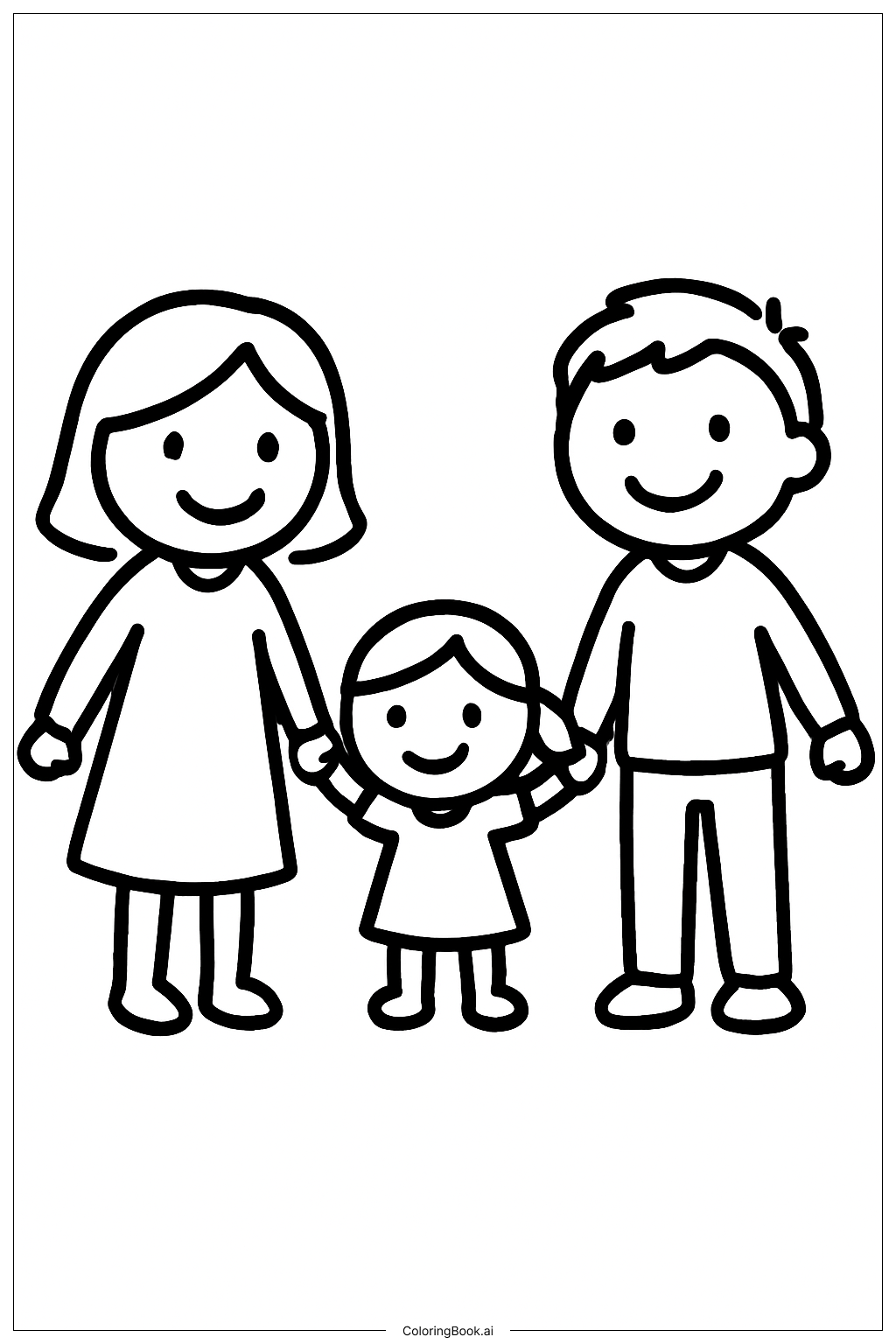  Página para colorir de Feliz Aniversário Jesus Feliz Família 