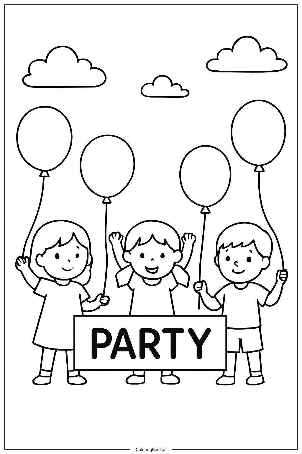 ハッピーバースデーイエス教会のお祝い 塗り絵ページ（無料のPDF＆PNGプリント）, image size:1024x1536