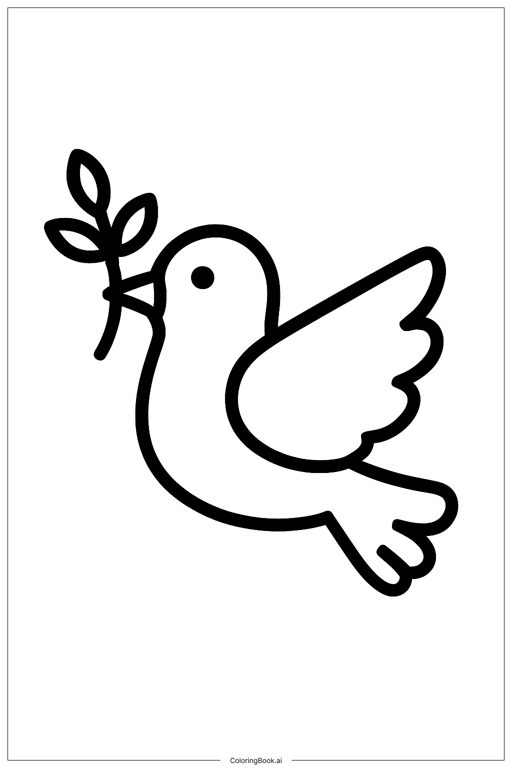  Página para colorir de Feliz Aniversário Jesus Pomba da Paz 