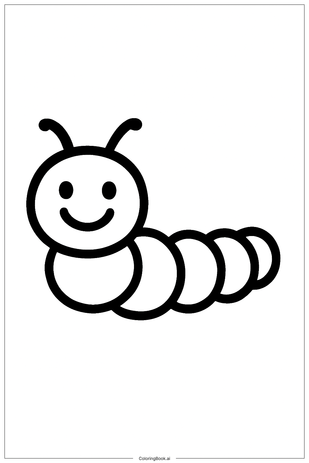  행복한 애벌레 색칠공부 페이지 