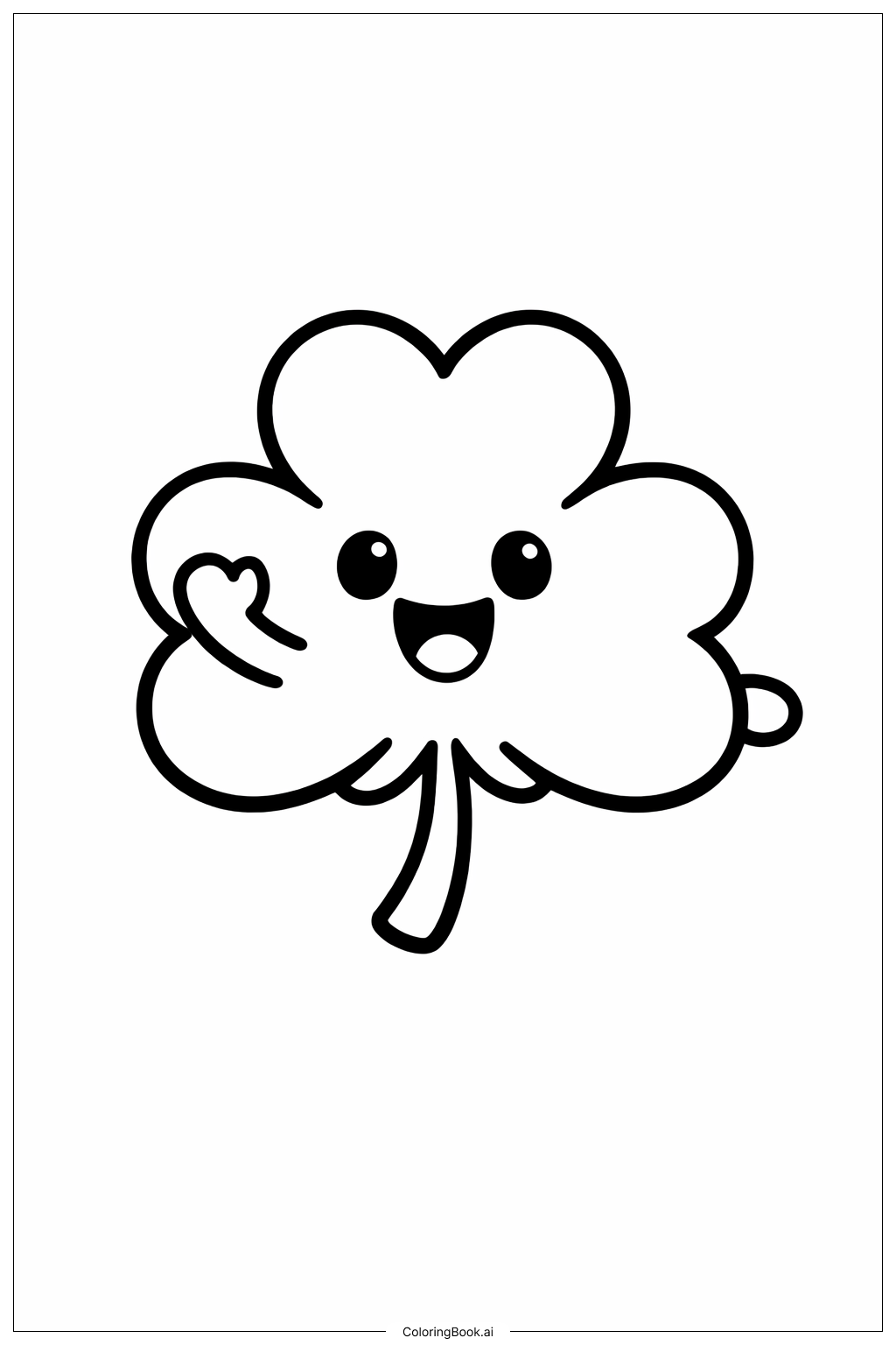 Página para colorear de Trébol Feliz