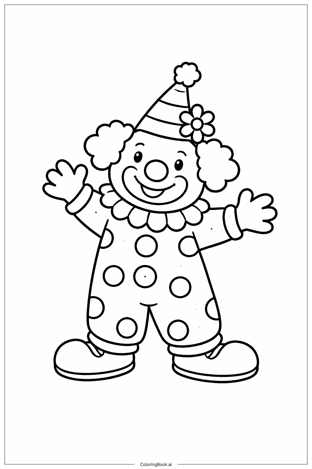  快樂小丑著色頁 