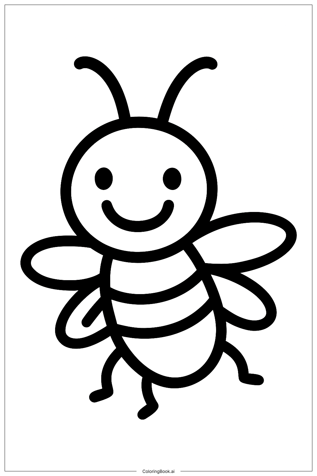  Happy Firefly Bug Coloring Page 