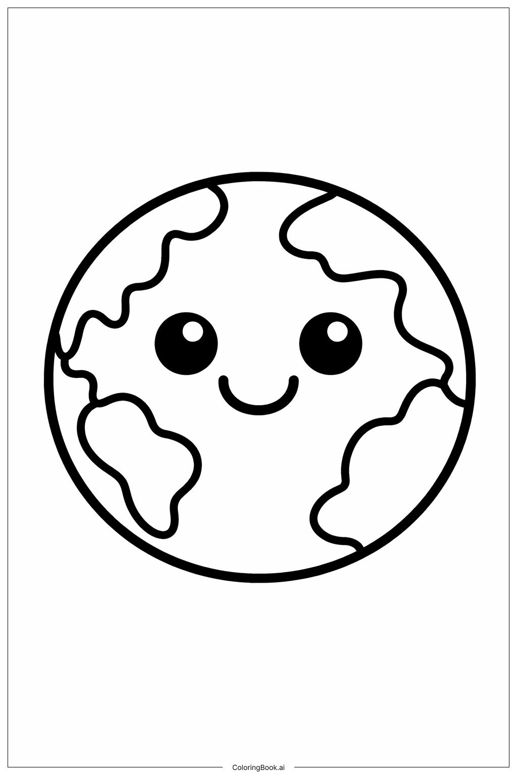  Página para colorear de Planeta Feliz 