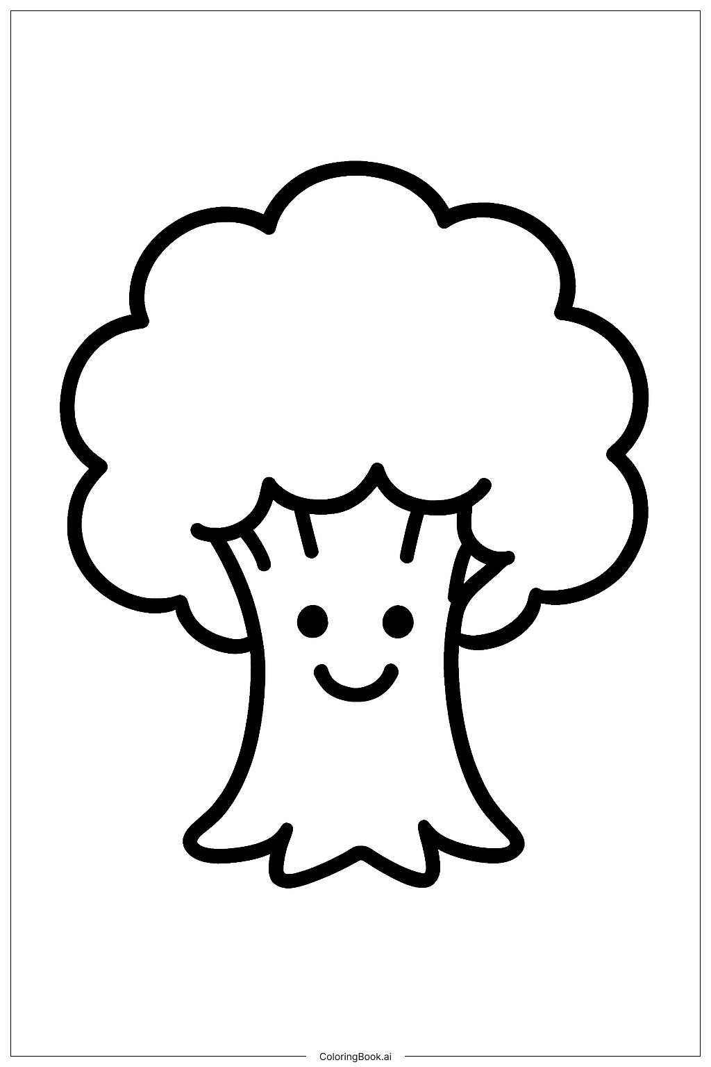 ハッピーツリー メンタルヘルスの塗り絵ページ