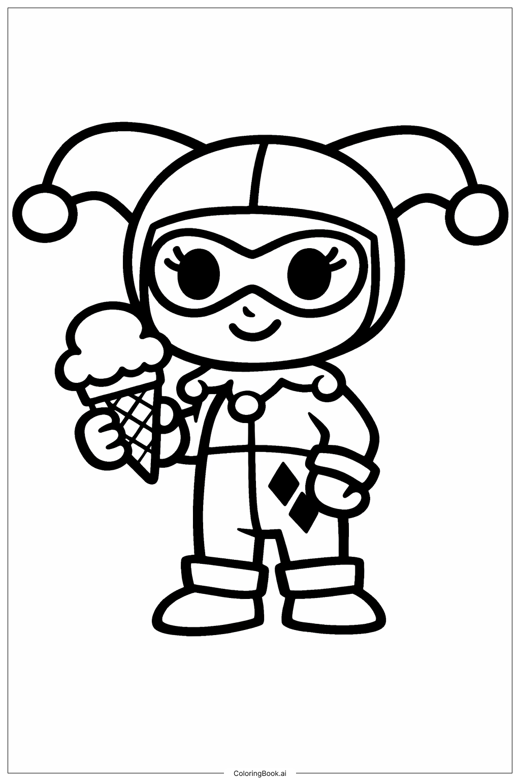 Harley Quinn Cầm Kem