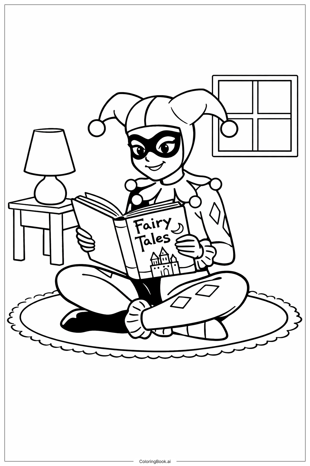  Trang tô màu Cuốn sách đọc Harley Quinn 