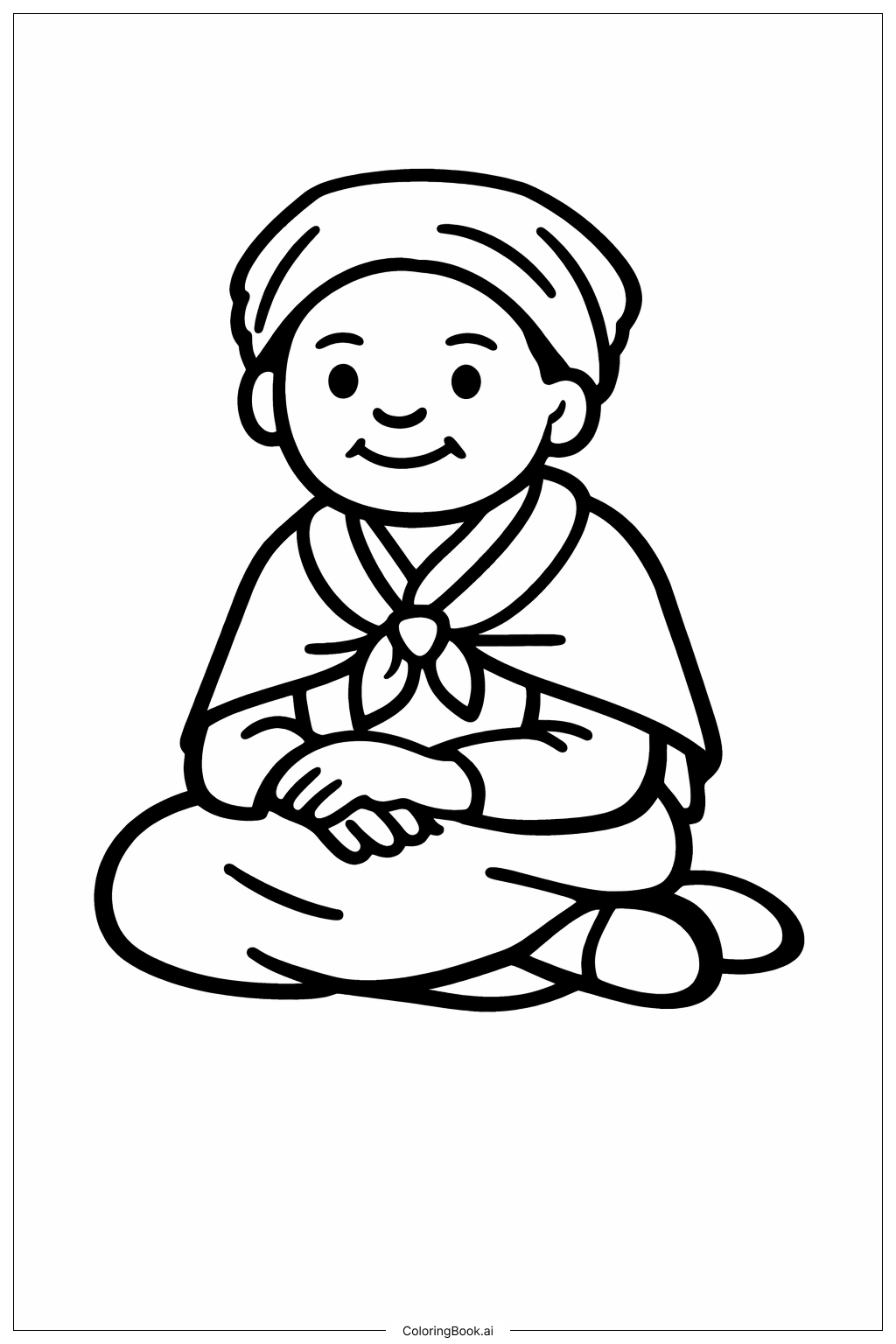  Harriet Tubman Sitting Calm Coloring Page 