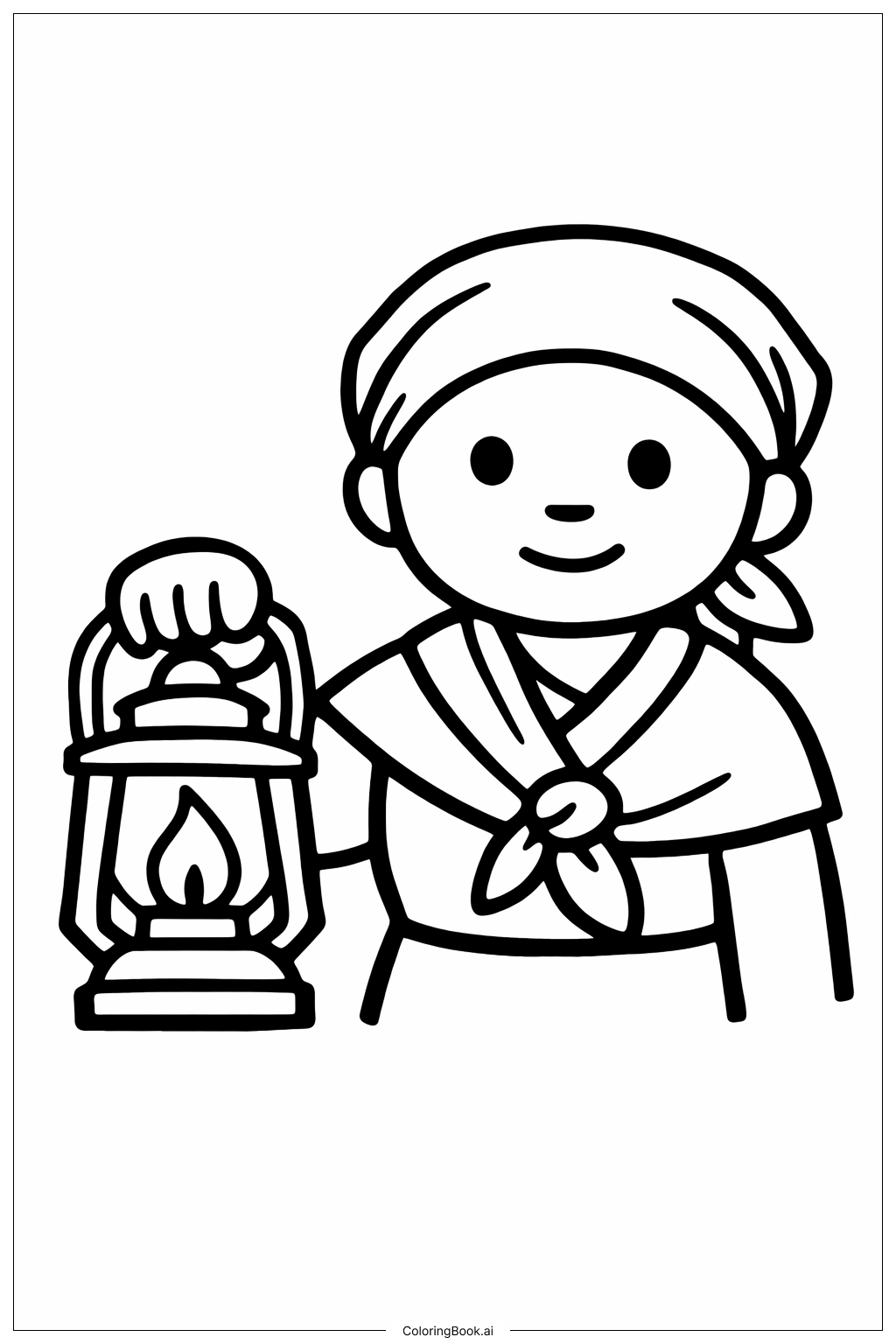  Trang tô màu Harriet Tubman Với Đèn Lồng 