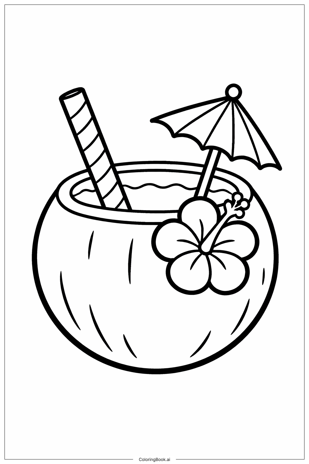 Hawaii Coloring Page