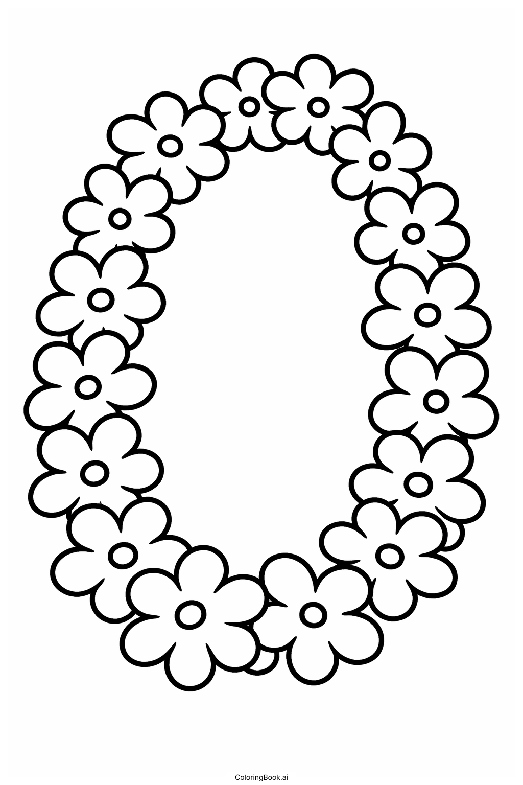  Page de coloriage Collier de Lei Hawaïen 