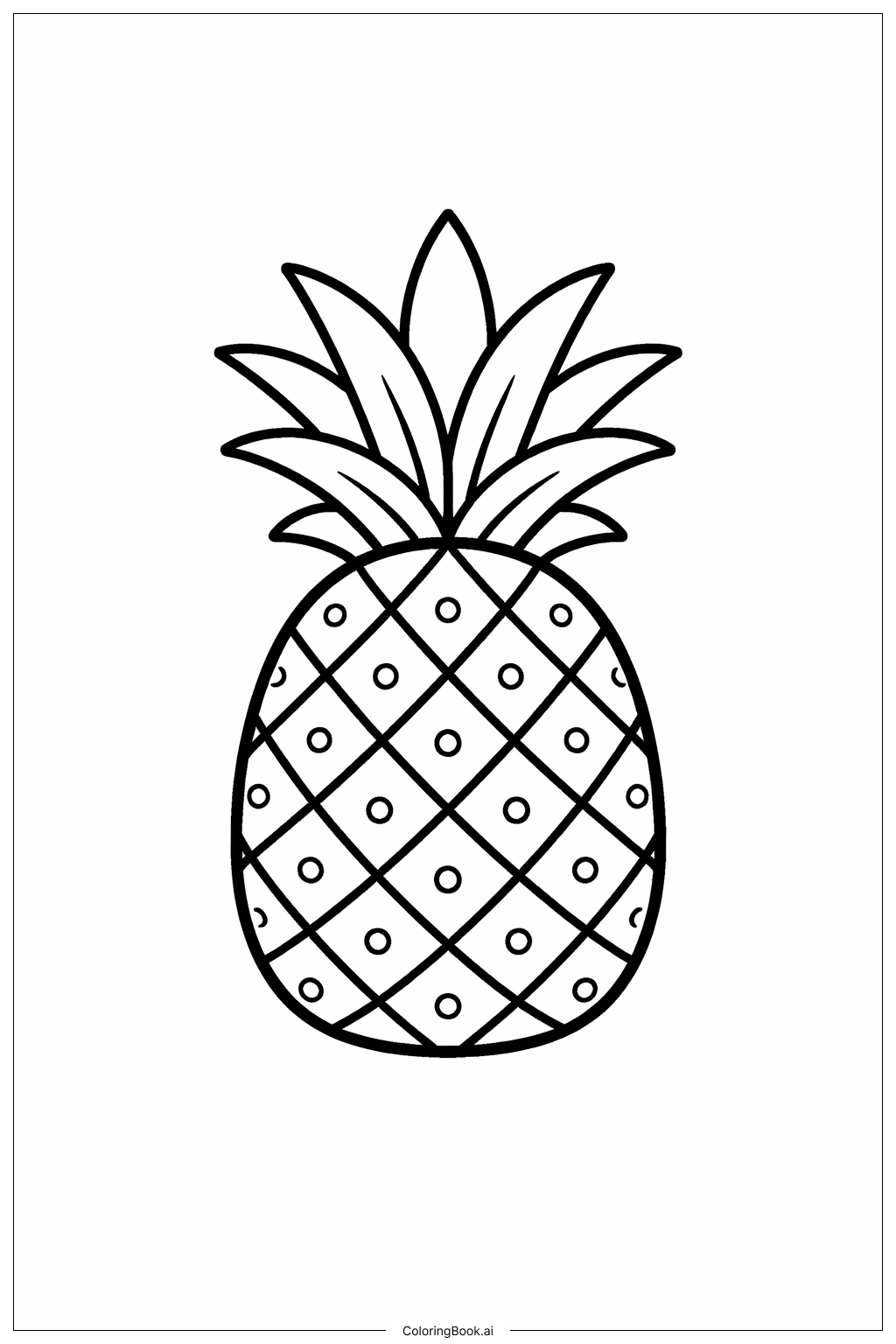  Page de coloriage Ananas d'Hawaï 