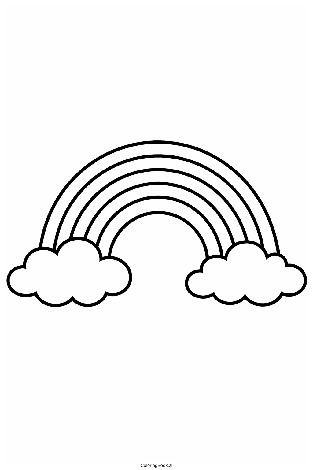  Page de coloriage Arc-en-ciel d'Hawaï 