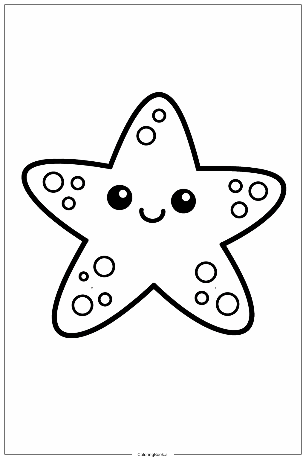  Page de coloriage Étoile de mer d'Hawaï 