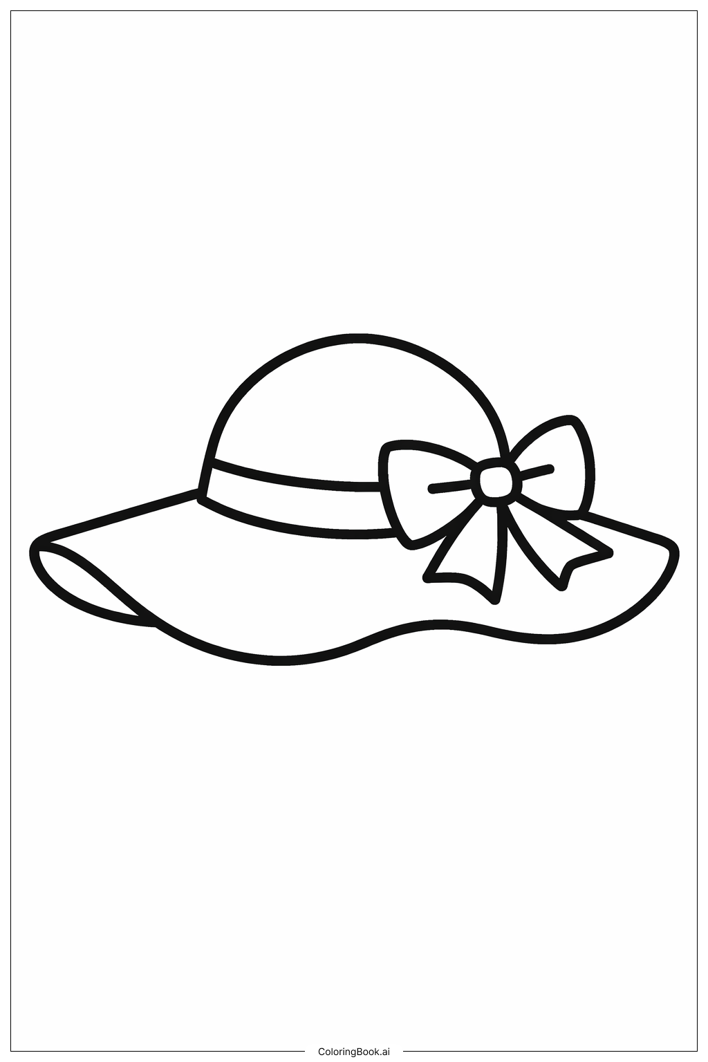  Page de coloriage Chapeau de soleil hawaïen 