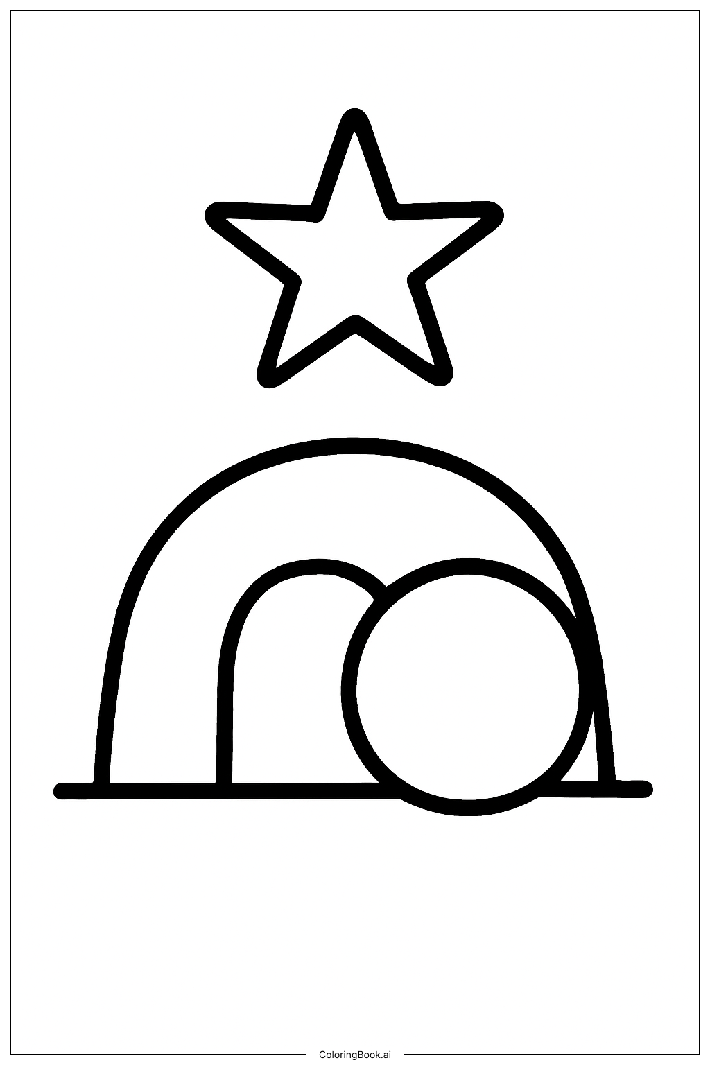  Página para colorear de Él ha resucitado Estrella sobre la tumba 