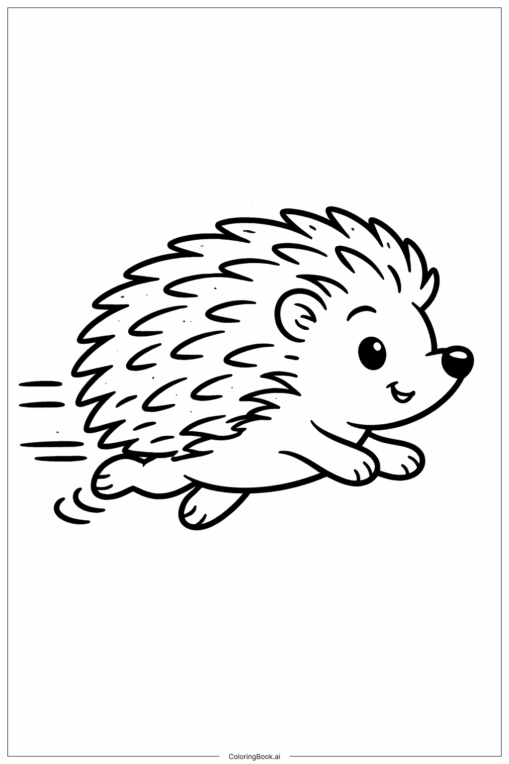  Igel läuft Ausmalseite 