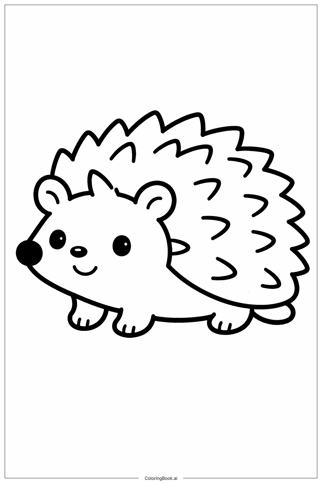  Page de coloriage Hérisson à Queues Courtes 