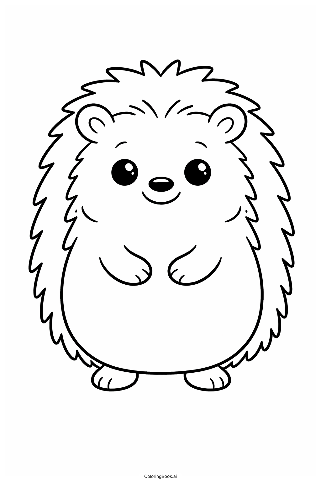  Lächelnder Igel Ausmalseite 