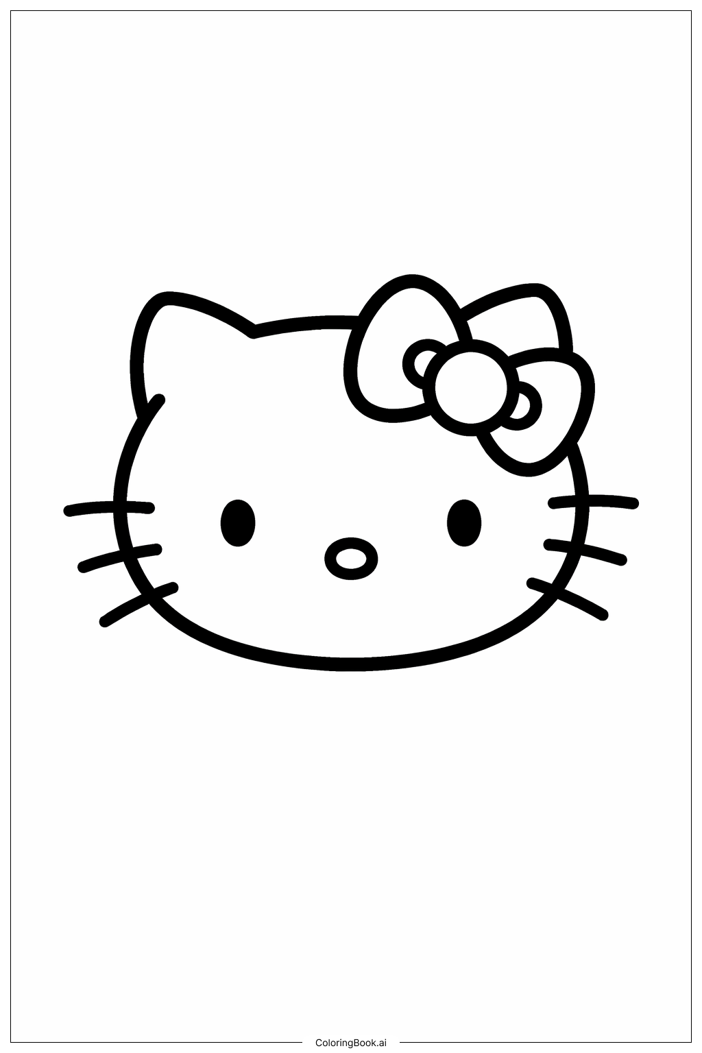 Hello Kitty 棉花糖微笑臉著色頁