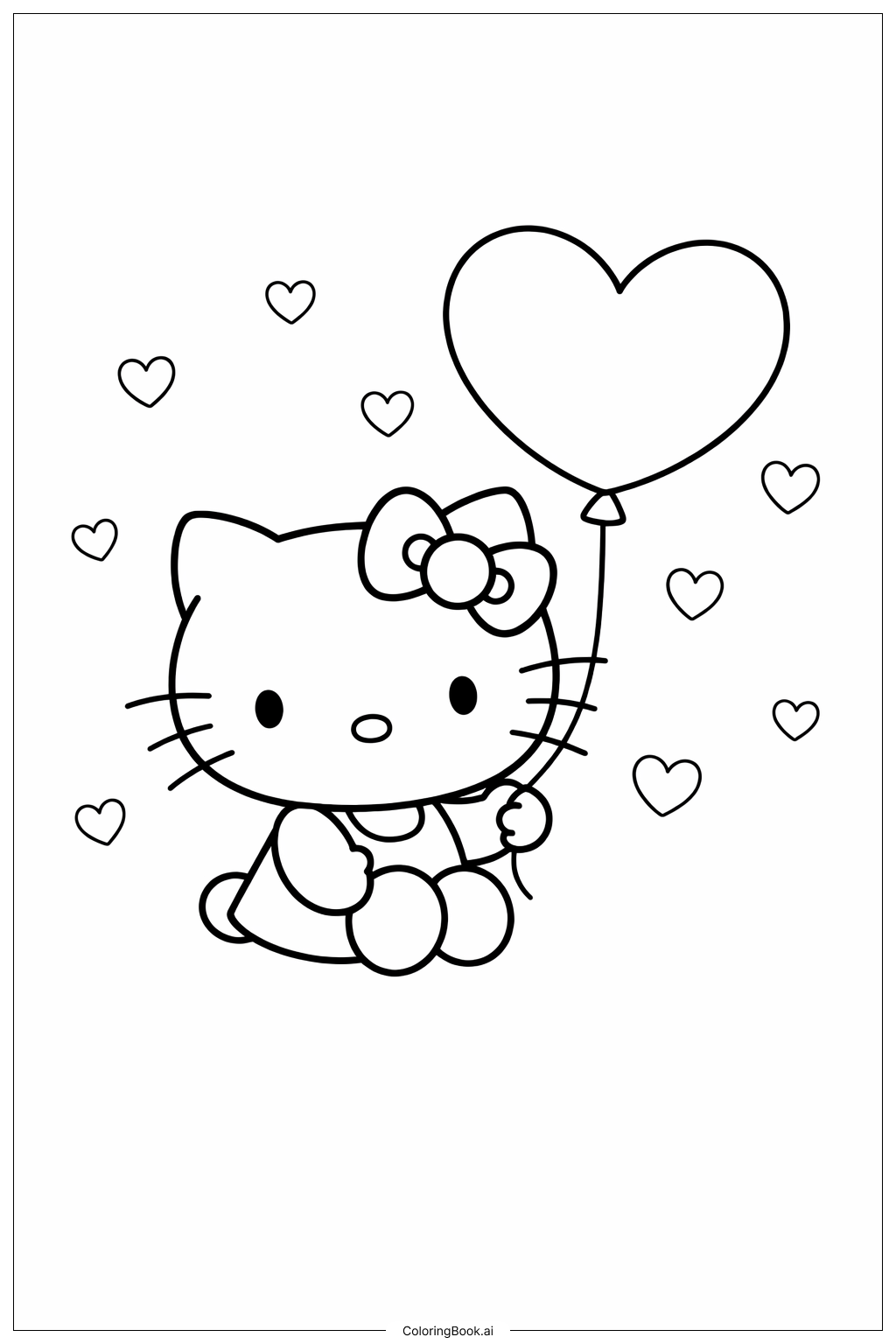 Hello Kitty Valentinstag Herzballon