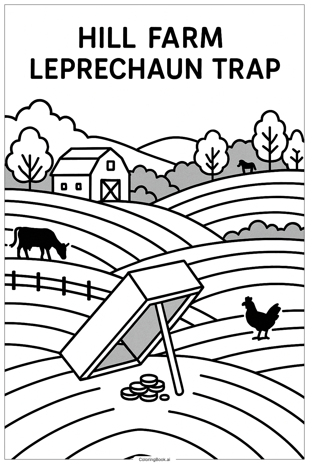  Hill Farm Leprechaun Trap Coloring Page 