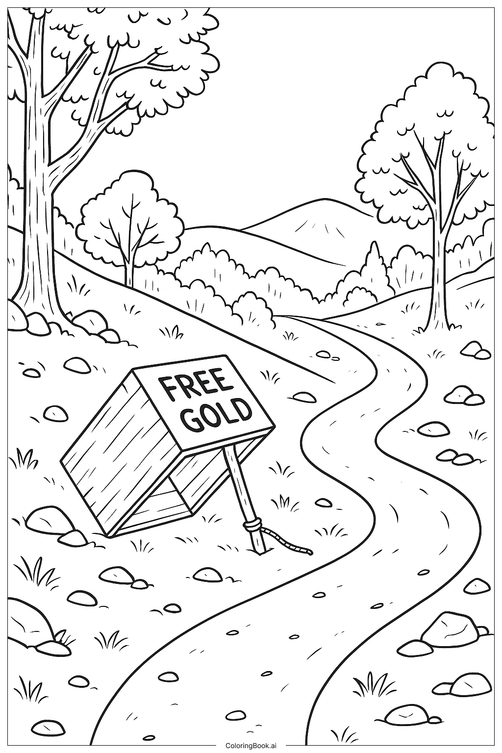  Hillside Trail Leprechaun Trap Coloring Page 