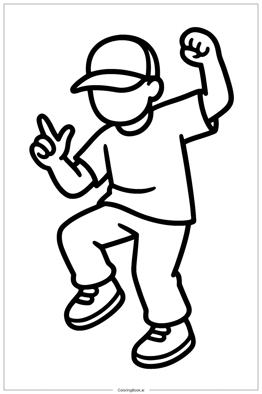  Hip Hop Dance Coloring Page 