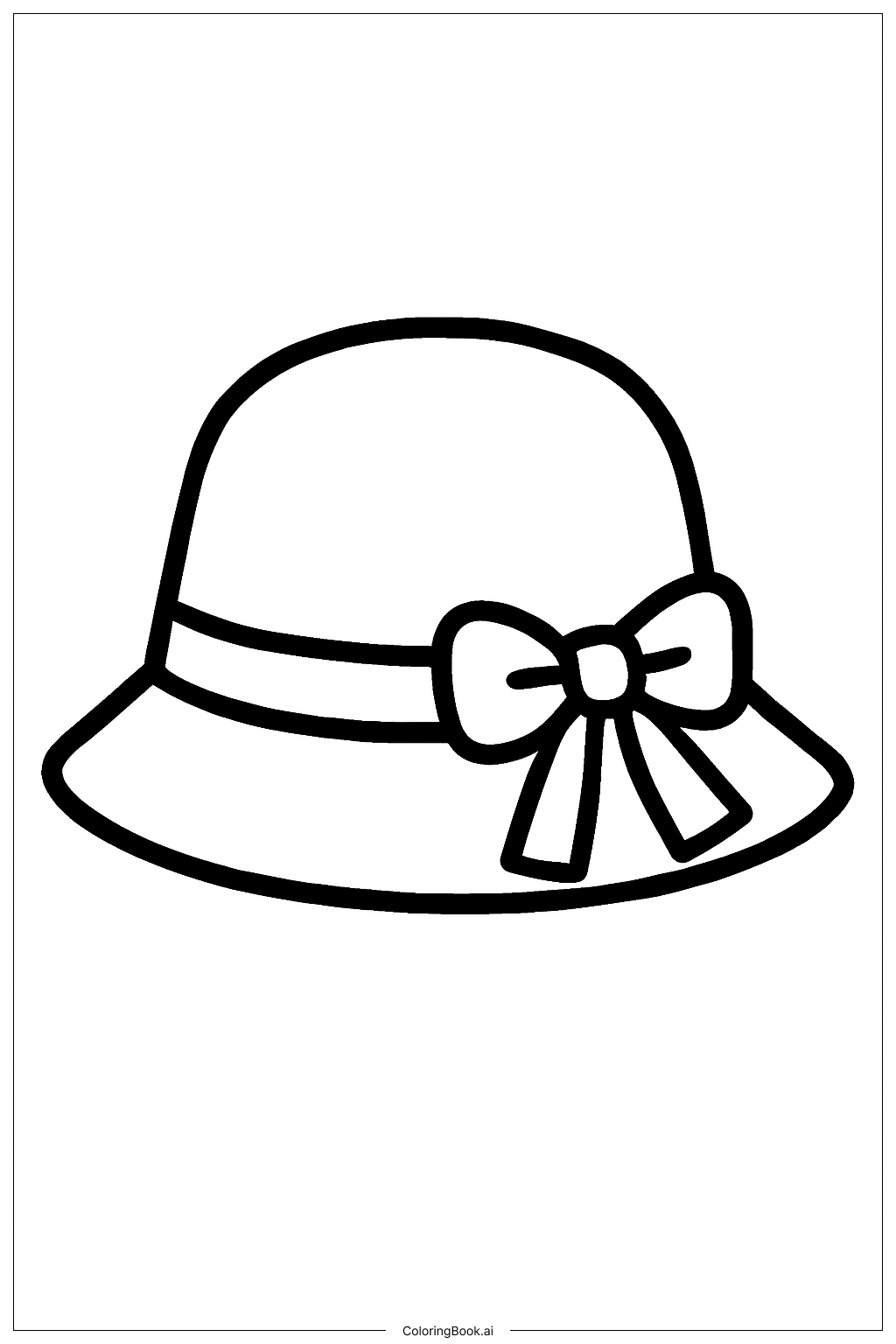 ホリデーバケットハットの塗り絵ページ