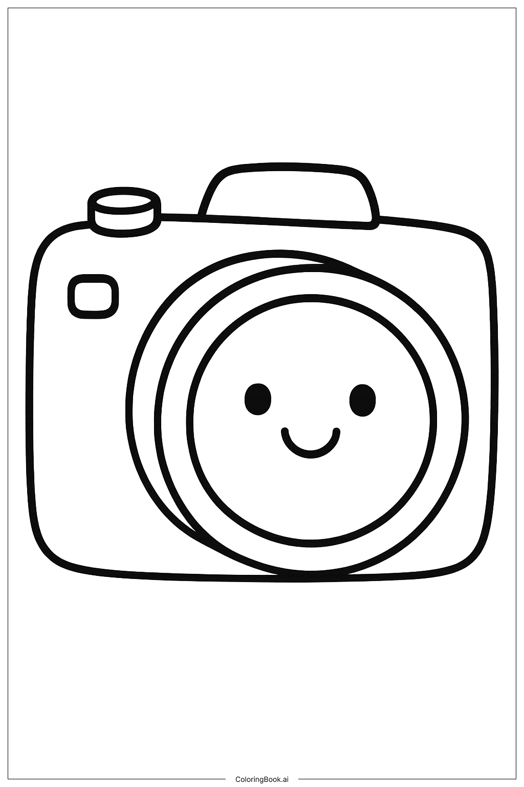 ホリデーカメラの塗り絵ページ