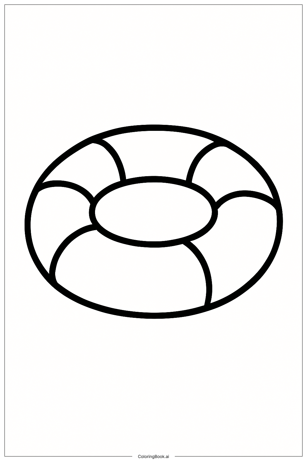 ホリデーフローティングリングの塗り絵ページ