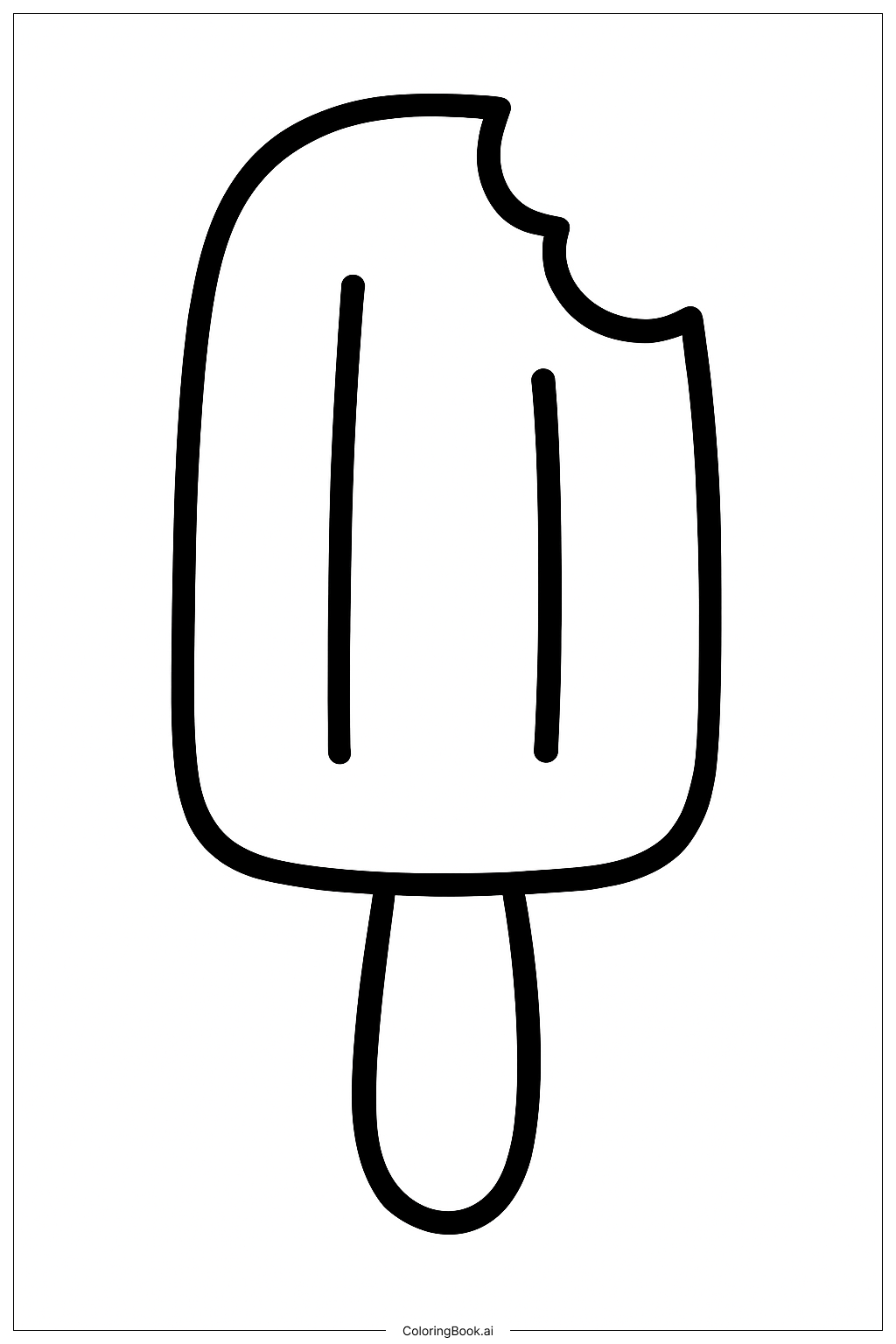 ホリデーアイスポップの塗り絵ページ