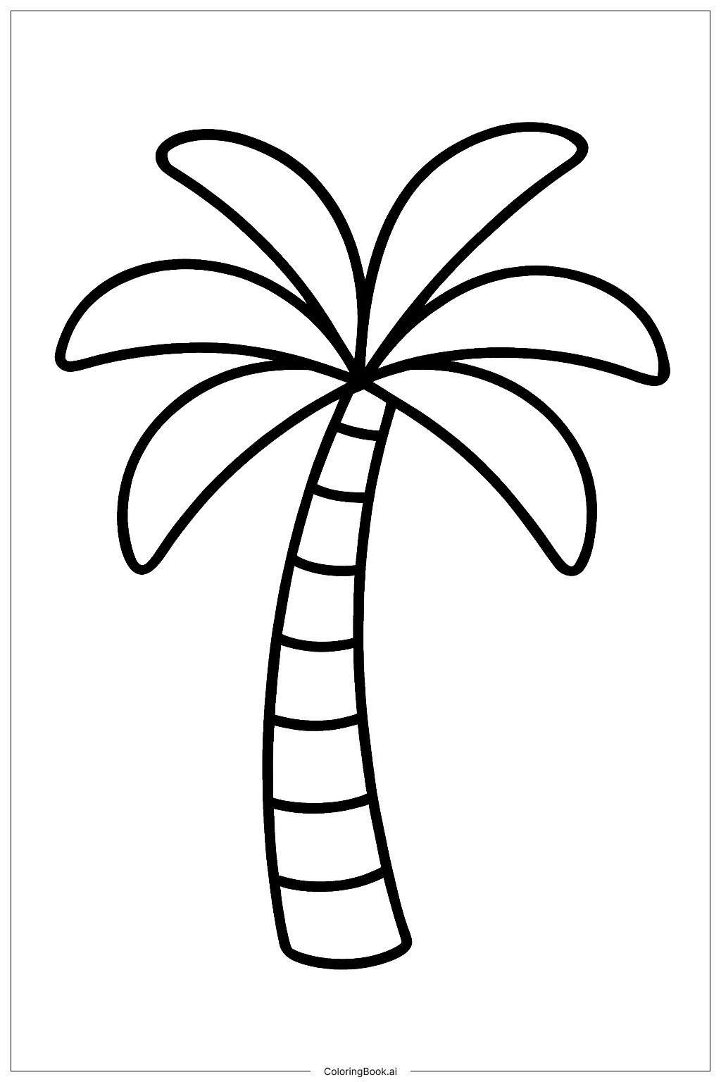 バカンスのヤシの木の塗り絵ページ