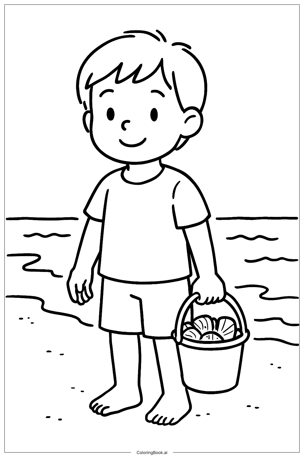  Holiday Shell Collecting Coloring Page 