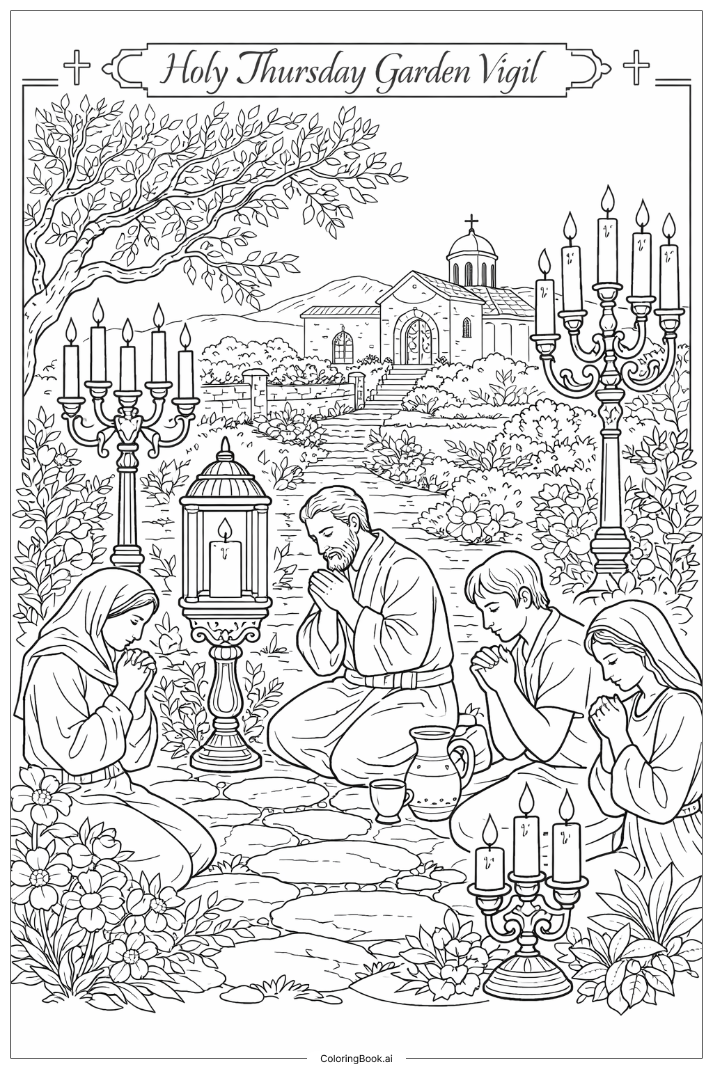 Vigilia del Jueves Santo en el Jardín