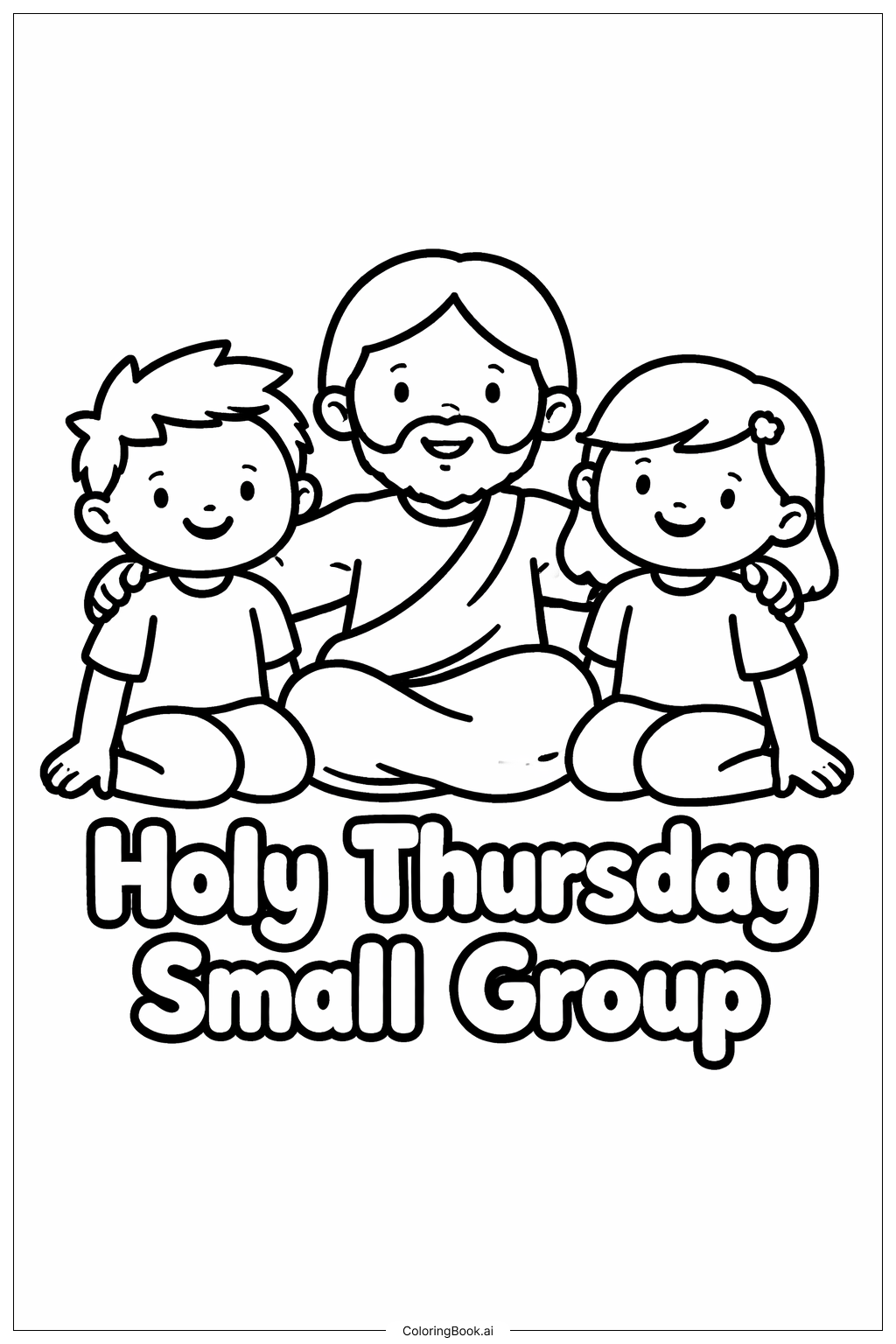 Página para colorear de Grupo Pequeño del Jueves Santo