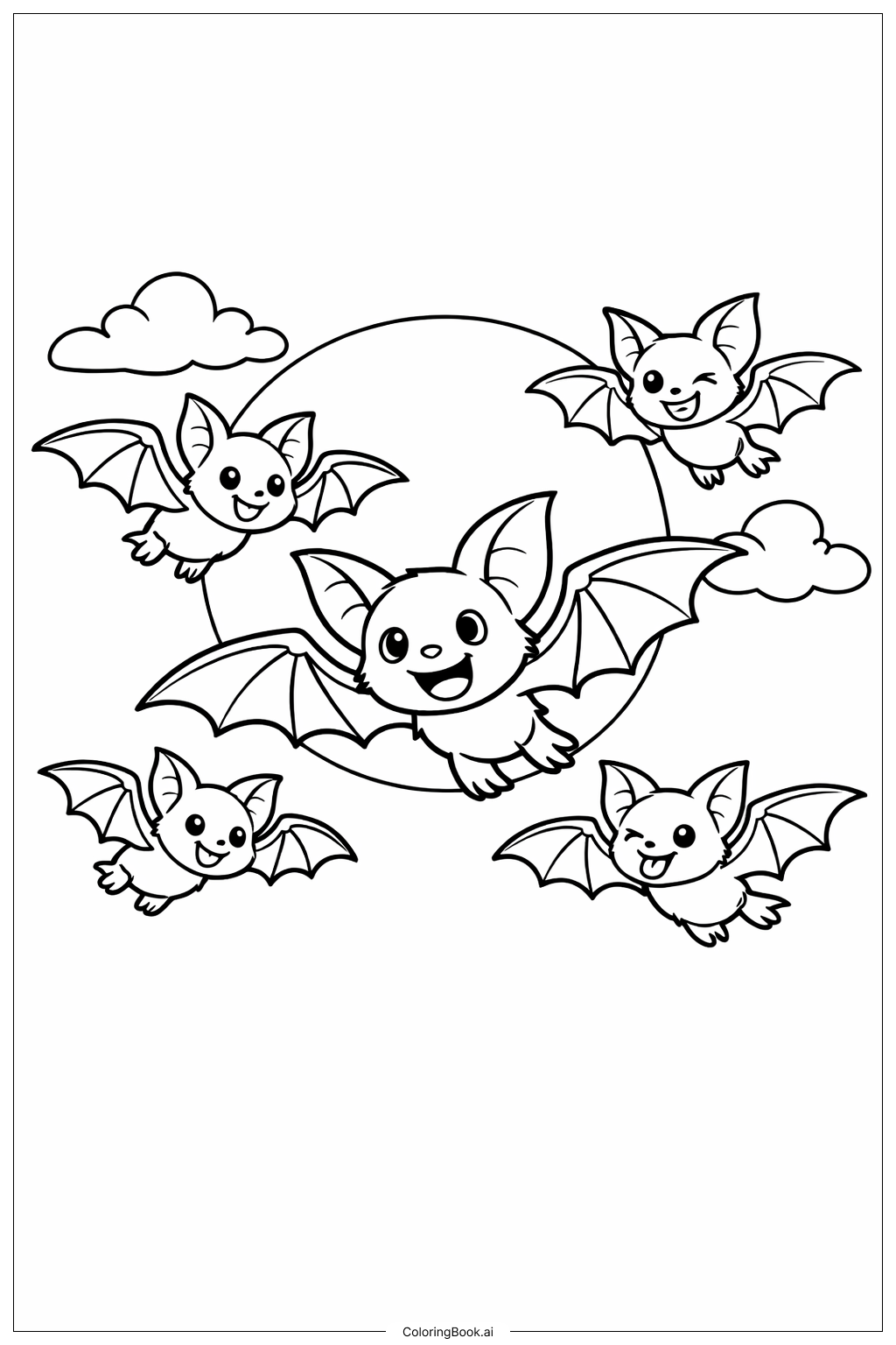 ホラーバットスカイの塗り絵ページ
