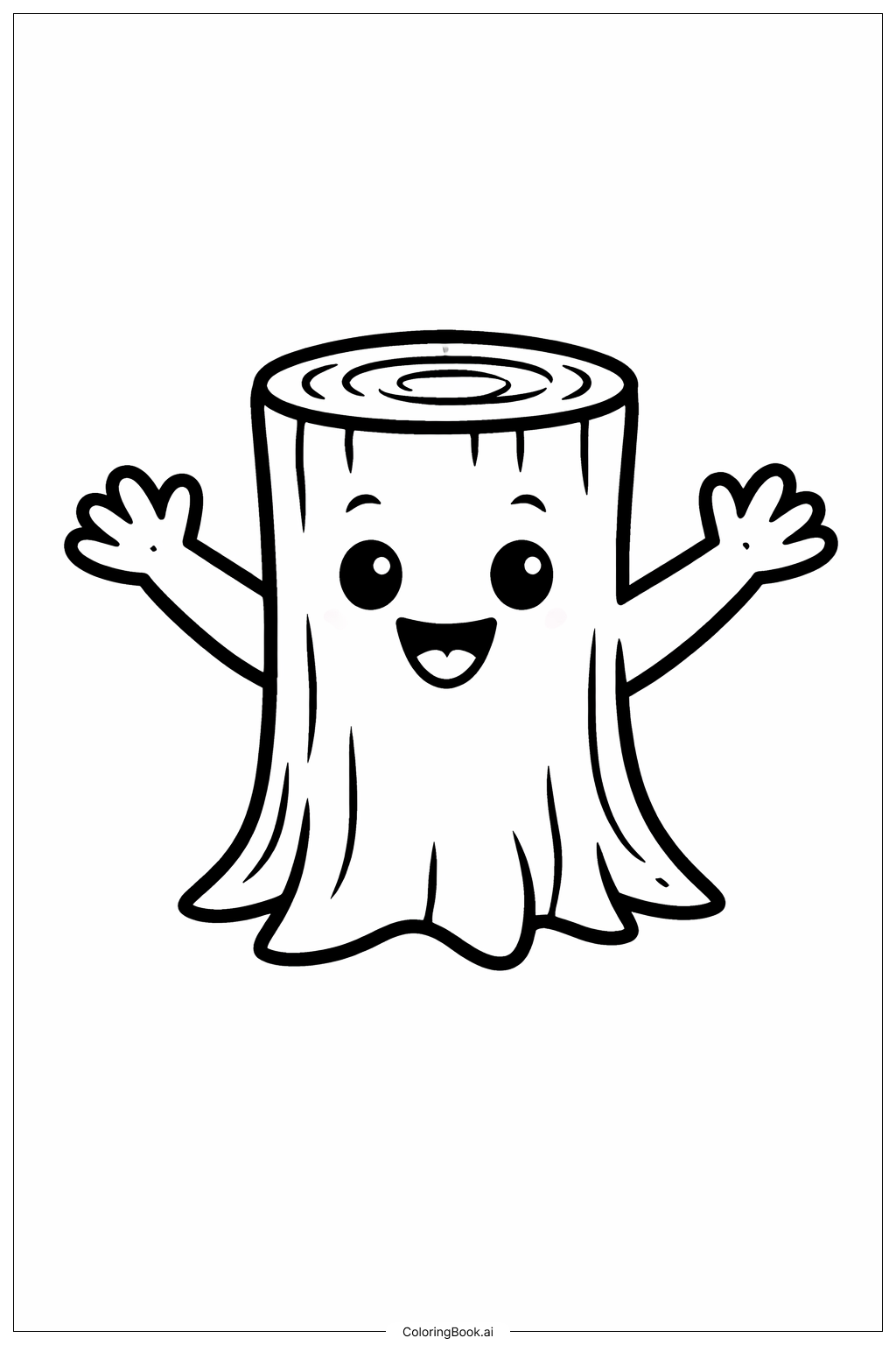  공포 나무 얼굴 색칠공부 페이지 