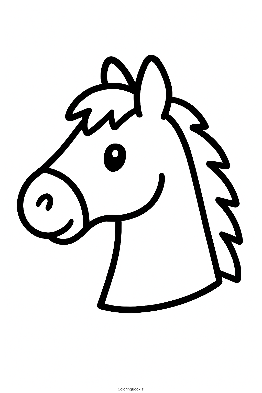  Trang tô màu Đầu Ngựa Hông Nghiêng 