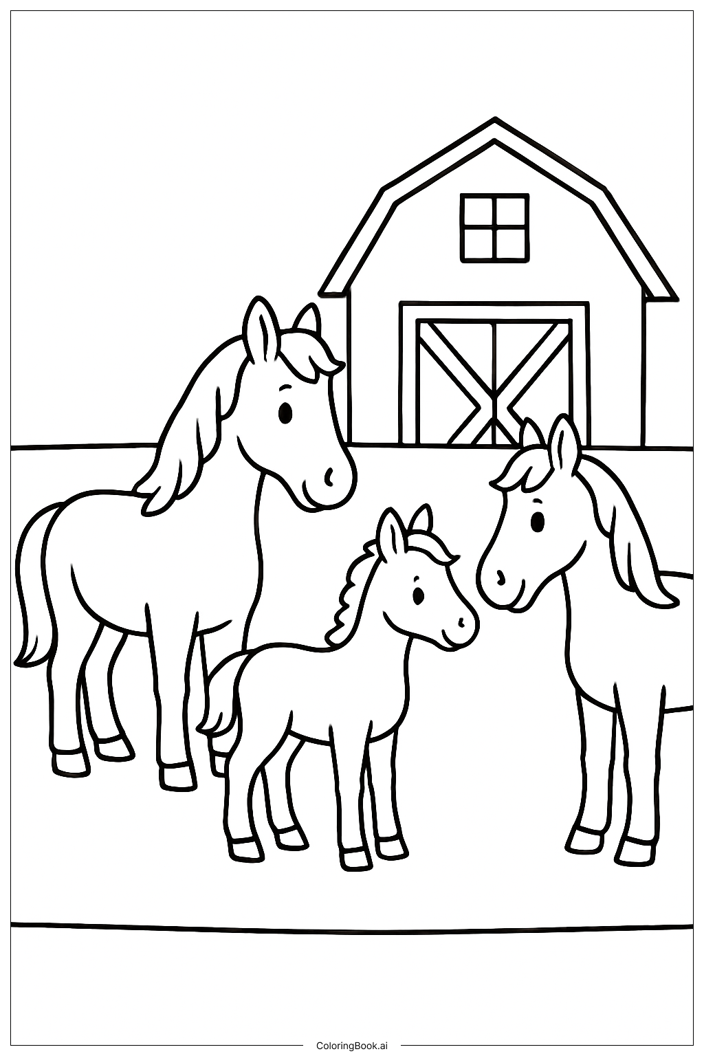  Trang tô màu Ngựa Gần Chuồng 