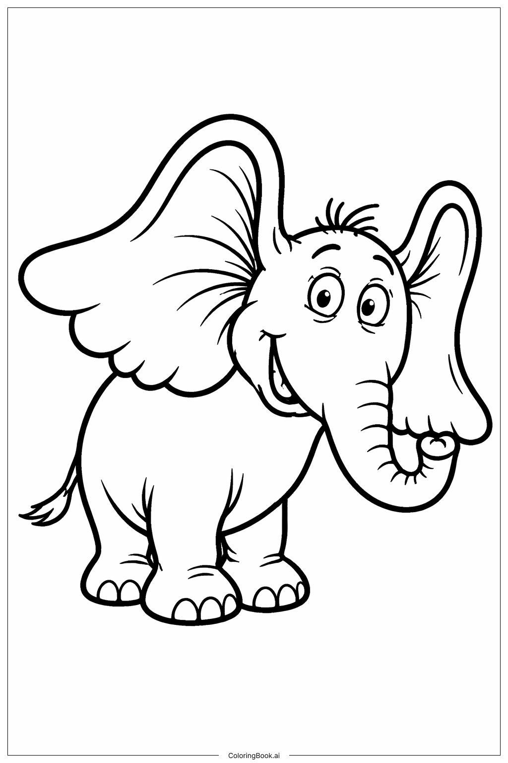  Page de coloriage Horton entend un Houx Horton Grandes Oreilles 