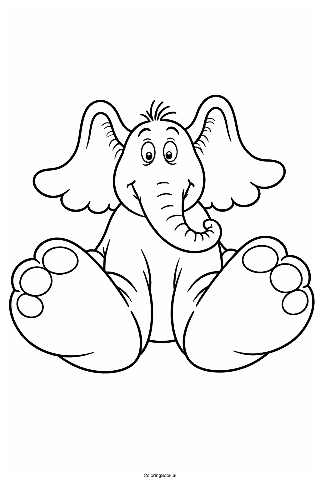  호튼이 들려주는 후 후 이야기 호튼 큰 발 색칠공부 페이지 