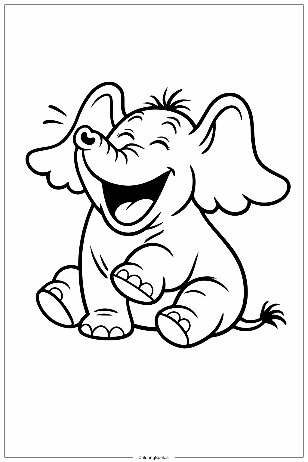  Page de coloriage Horton entend un Qui Horton rit 