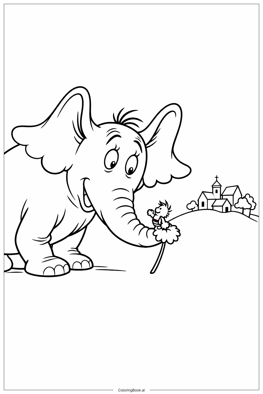  Page de coloriage Horton Entend Un Qui Horton à l'Écoute de Qui 