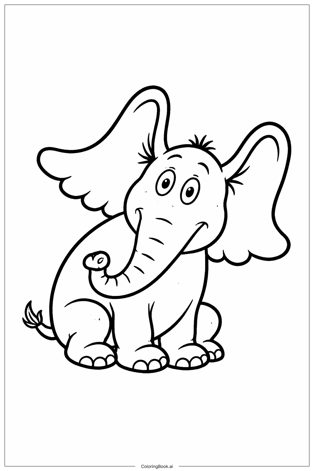  Page de coloriage Horton entend un Qui Horton à l'écoute 