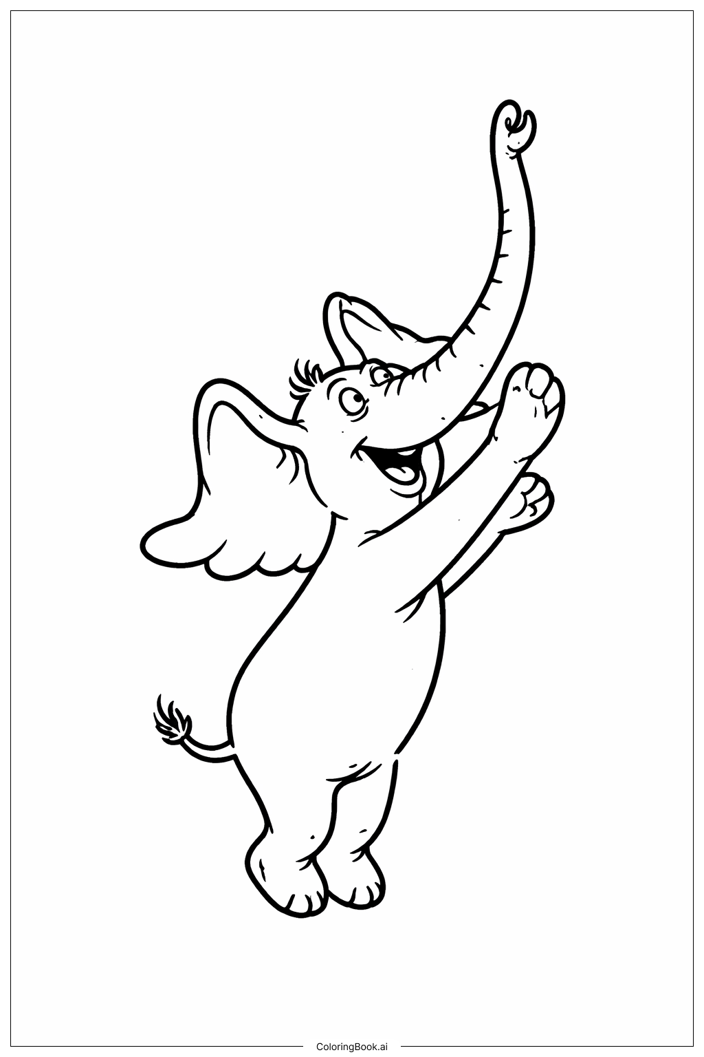  호튼이 누군가를 듣다 호튼이 발끝으로 서다 색칠공부 페이지 