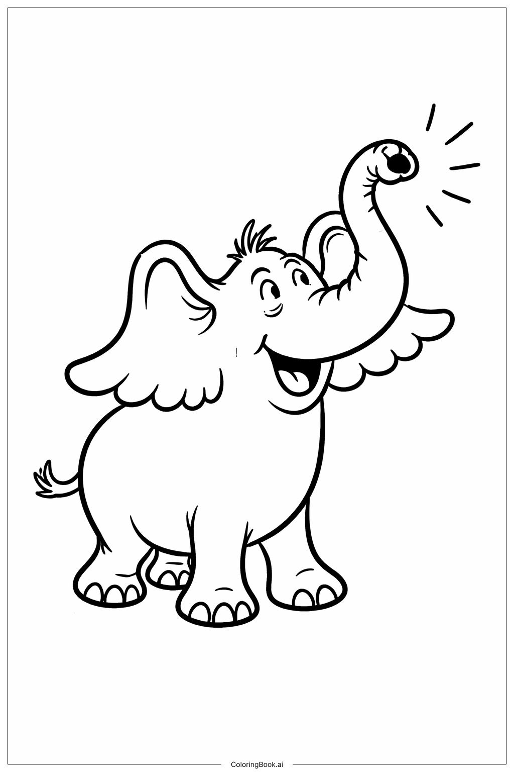  Page de coloriage Horton entend un Who Horton trompette 