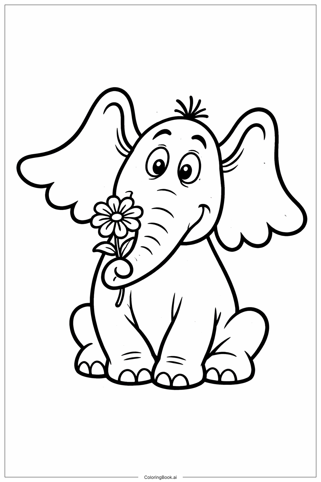 Page de coloriage Horton entend un Who Horton avec Daisy 