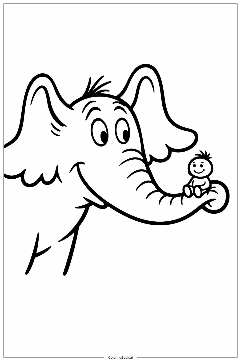  호튼이 후를 듣다 호튼과 작은 후 색칠공부 페이지 