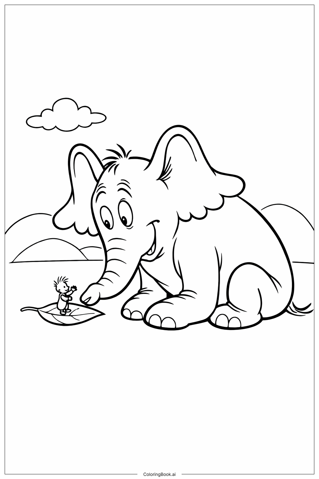  호튼이 후를 만나다 색칠공부 페이지 